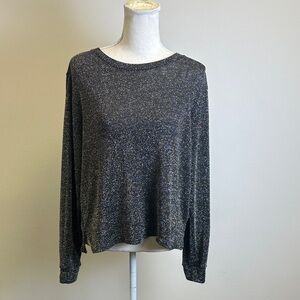 H&M Black Sparkle Long Sleeve Top